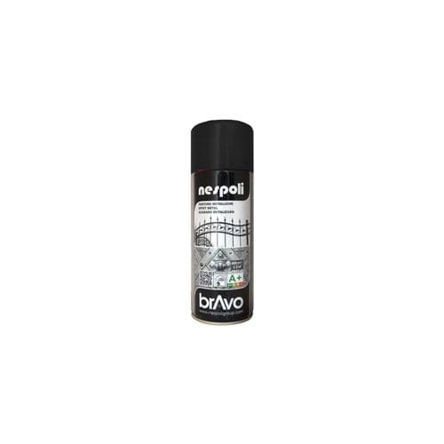 Aérosol peinture professionnelle effet métallisé noir 400 ml, NESPOLI